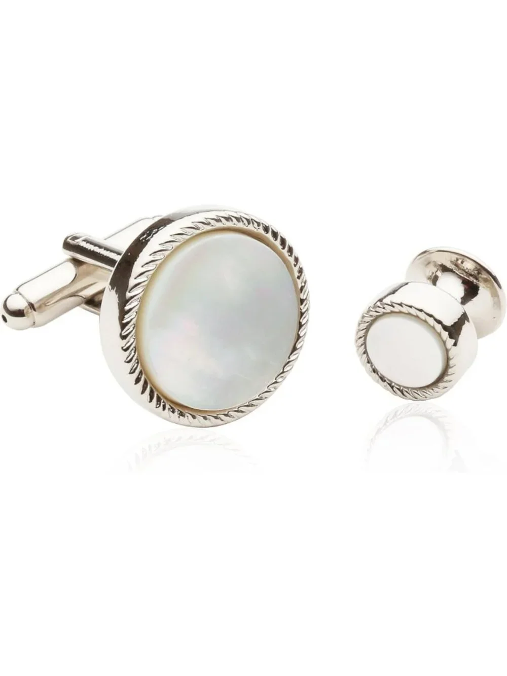 Unique Ribbed Tuxedo Cufflinks & Studs Set for Men - Formal Wedding & Business